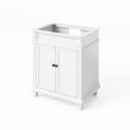 Jeffrey Alexander 30" White Douglas Vanity, White Carrara Marble Vanity Top, undermount rectangle bowl VKITDOU30WHWCR